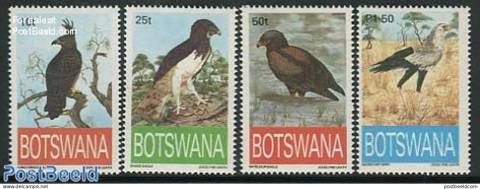 Botswana 1993 Birds Of Prey 4v, Mint NH, Nature - Birds - Birds Of Prey - Botswana (1966-...)