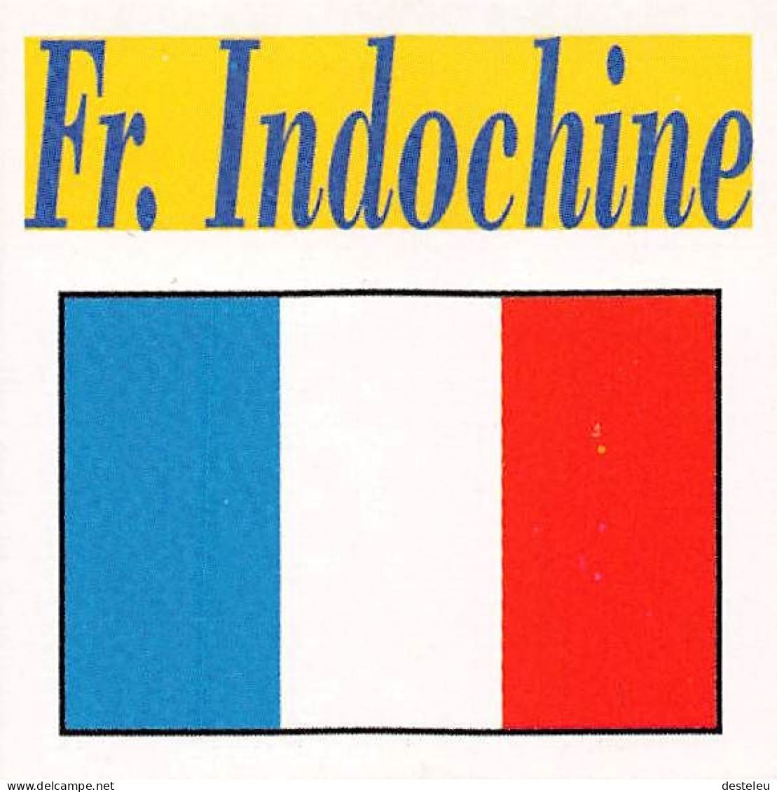 Flag Chromo - French  Indochine - 5 X 5 Cm - Autres & Non Classés