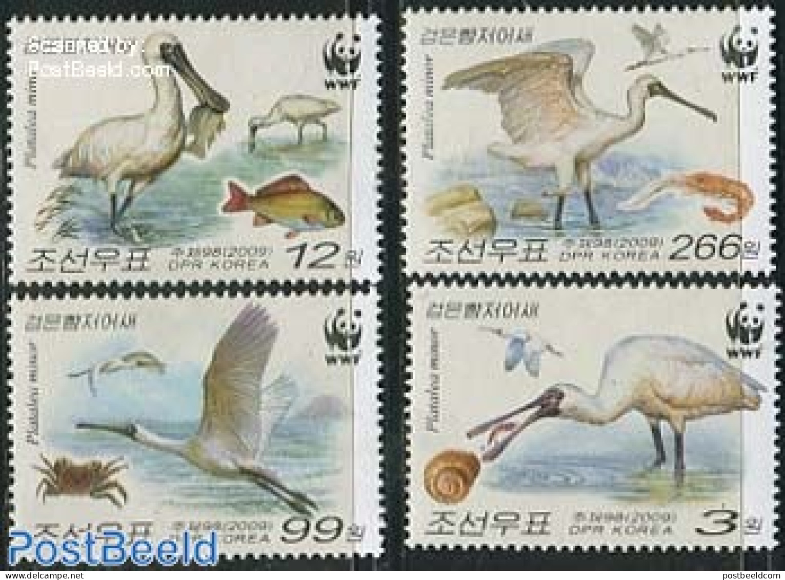 Korea, North 2009 WWF, Birds 4v, Mint NH, Nature - Birds - World Wildlife Fund (WWF) - Corée Du Nord