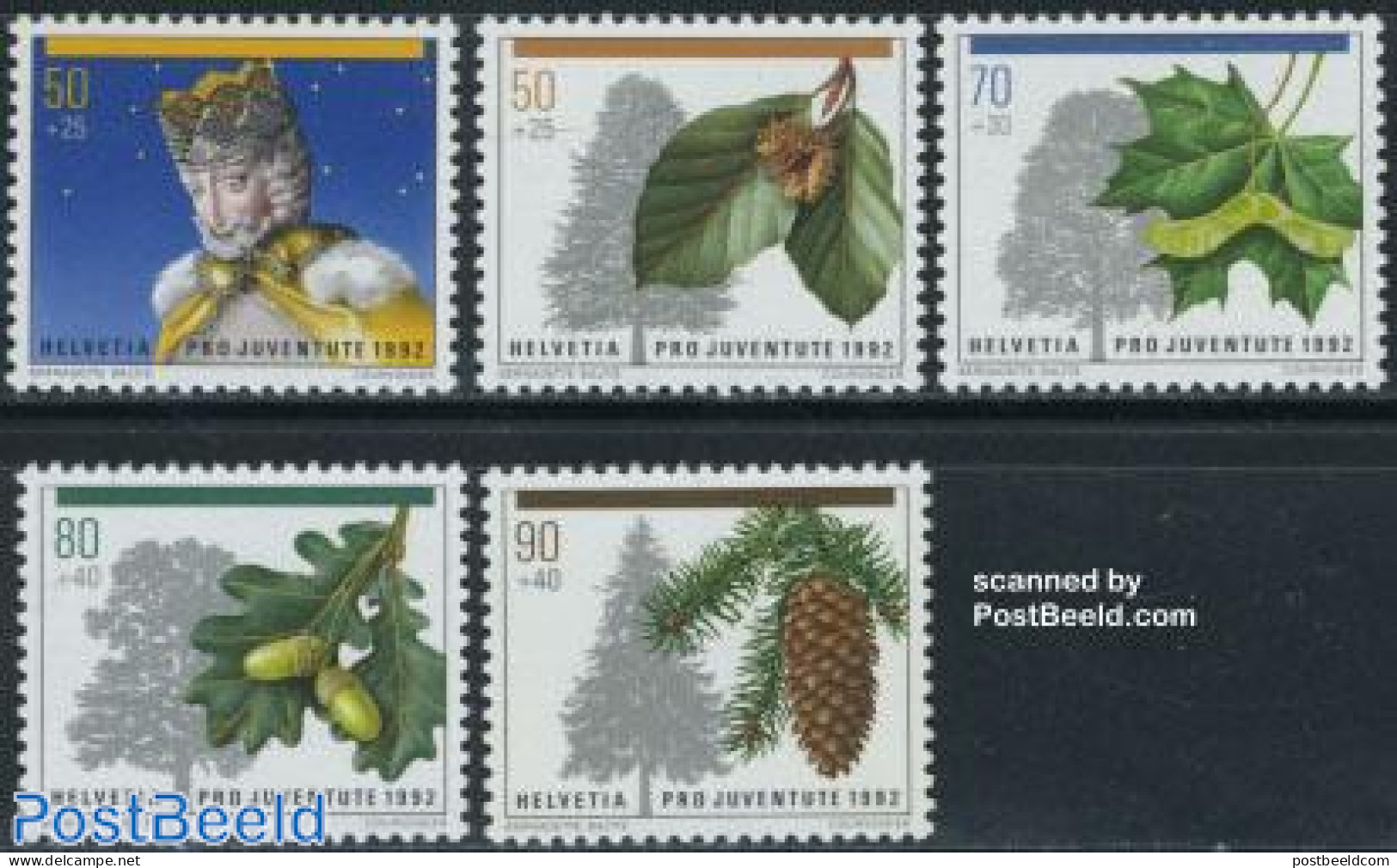 Switzerland 1992 Pro Juventute 5v, Mint NH, Nature - Trees & Forests - Nuevos