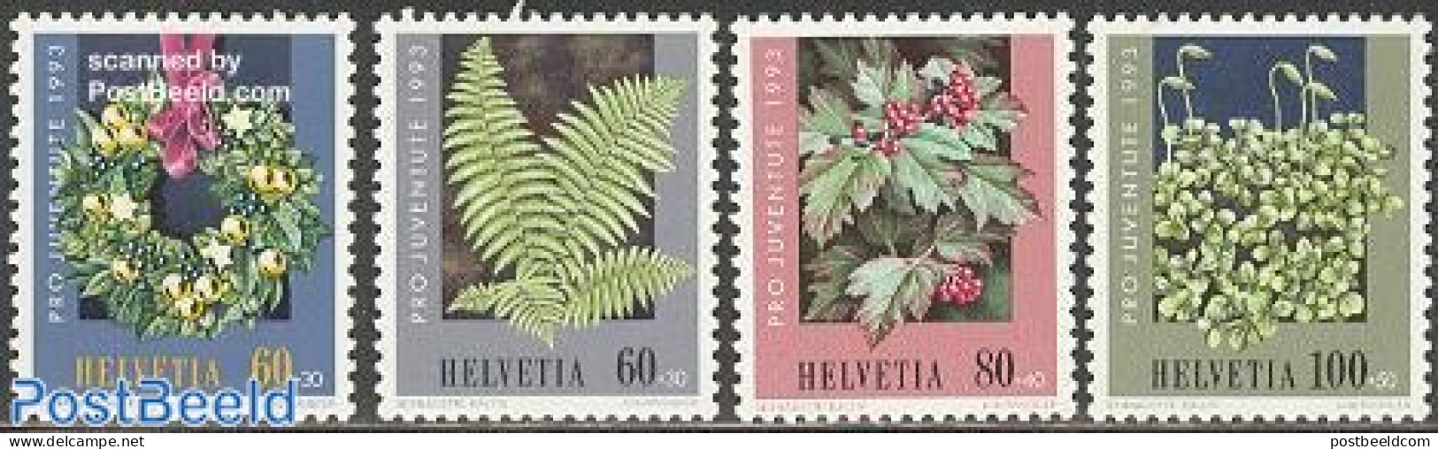 Switzerland 1993 Pro Juventute 4v, Mint NH, Nature - Flowers & Plants - Neufs