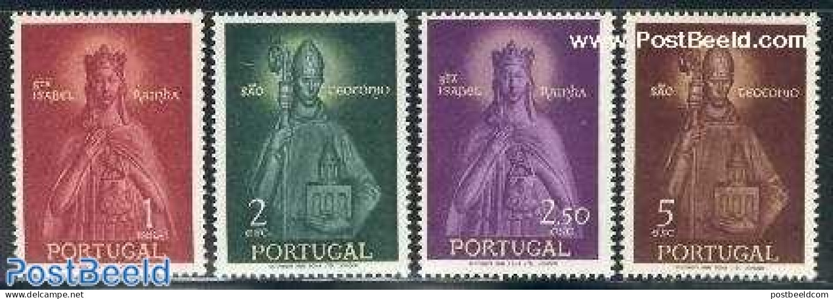 Portugal 1958 St Isabella & Holy Theotonius 4v, Unused (hinged), Religion - Religion - Nuevos
