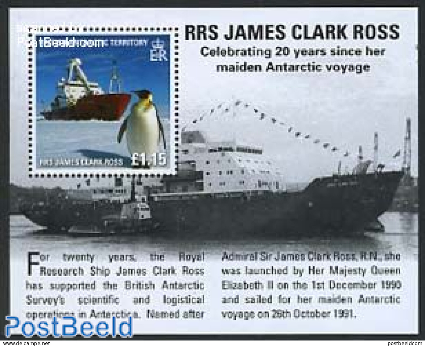 British Antarctica 2011 Research Ships S/s, Mint NH, Nature - Transport - Birds - Penguins - Ships And Boats - Ships