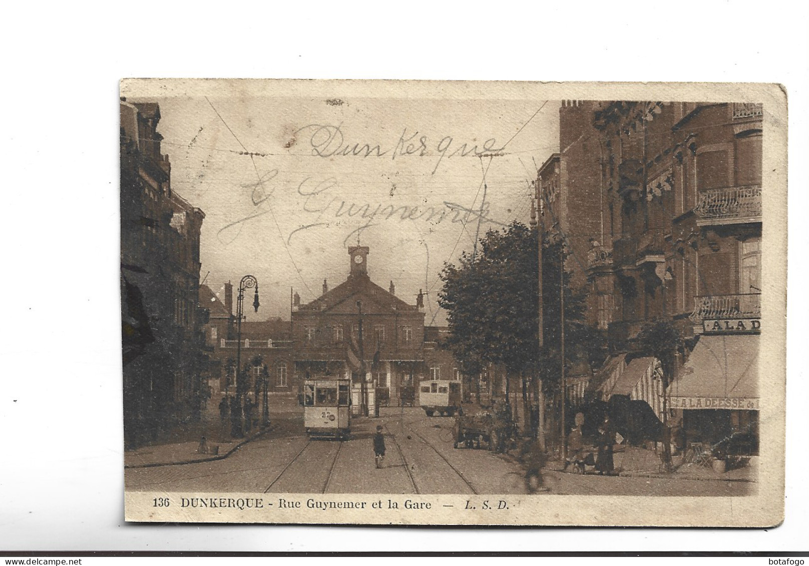 CPA DPT 59 DUNKERQUE , RUE GUYNEMER ET LA GARE - Dunkerque