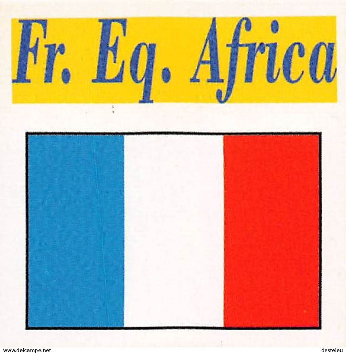 Flag Chromo - French  Equatorial Africa - 5 X 5 Cm - Other & Unclassified