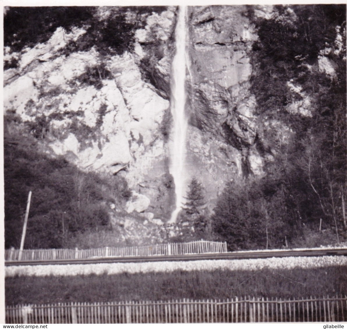 Photo Originale - Année 1929 - Cascade De Saint Cassin ( Savoie )  - Orte