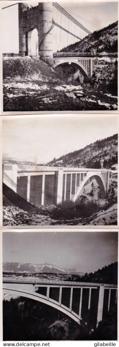 Photo Originale - Année 1929 -le Pont De La Caille (pont Charles-Albert ) Allonzier-la-Caille/Cruseilles - Lot 3 Cartes  - Orte