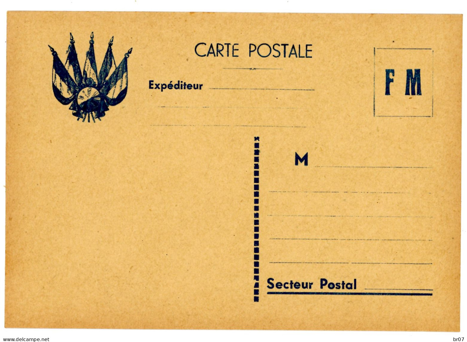 UTILISATION EN SECTEUR POSTAL HORS HEXAGONE CPFM DESTINATION HORS HEXAGONE VOIR ADRESSE SECTEUR POSTAL N°   NEUVE - Oorlog 1939-45