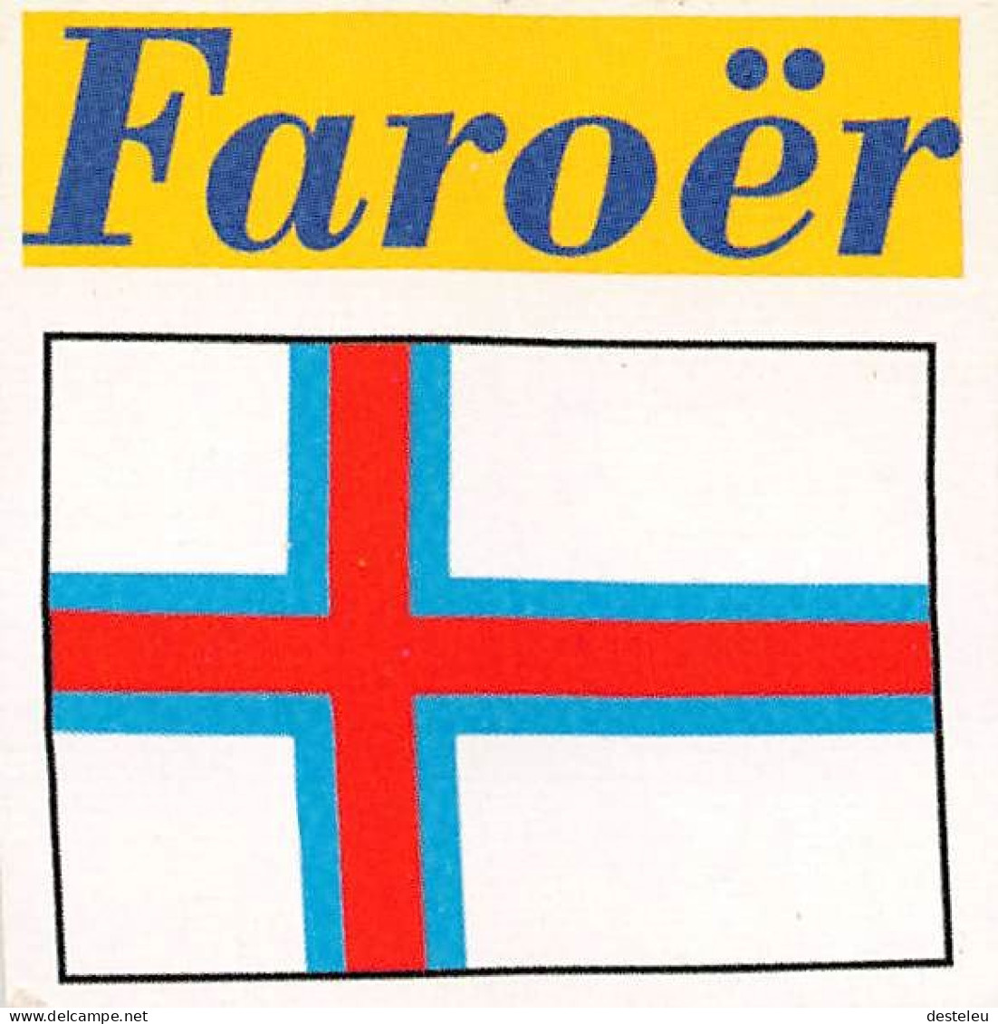 Flag Chromo - Faroër Islands - 5 X 5 Cm - Autres & Non Classés