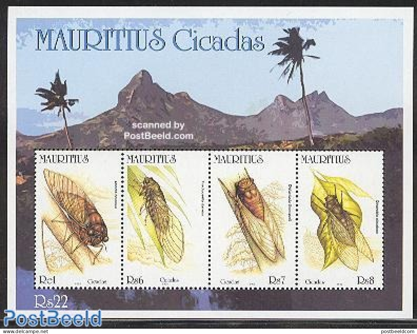 Mauritius 2002 Insects S/s, Mint NH, Nature - Insects - Mauritius (1968-...)