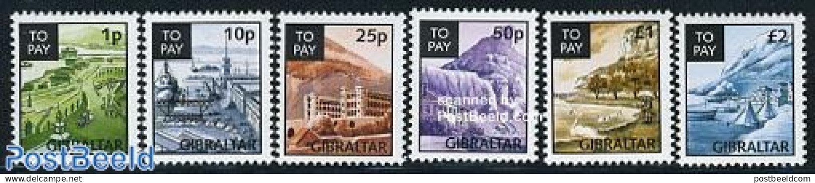 Gibraltar 1996 Postage Due, Views 6v, Mint NH - Gibraltar