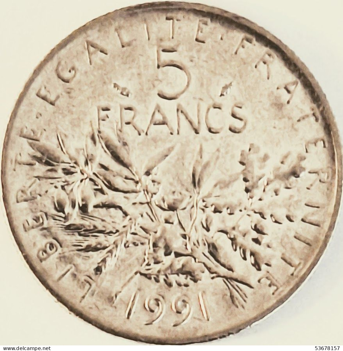 France - 5 Francs 1991, KM# 926a.1 (#4343) - 5 Francs