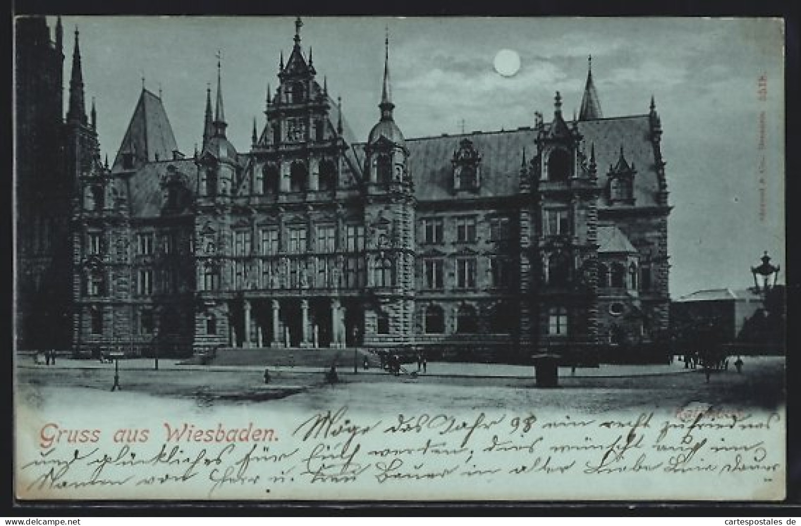 AK Wiesbaden, Motiv Vom Rathaus  - Wiesbaden