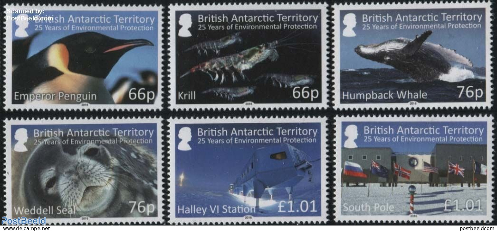 British Antarctica 2016 Environment Protection 6v, Mint NH, History - Nature - Science - Flags - Birds - Environment -.. - Milieubescherming & Klimaat