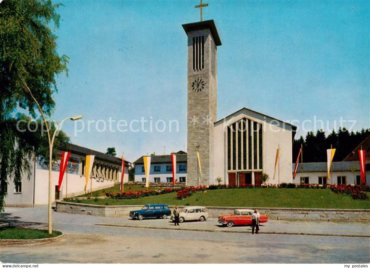 73855819 Bad Schallerbach Lourdes Jubilaeumskirche Mit Pfarrhof Und Saal Bad Sch - Autres & Non Classés