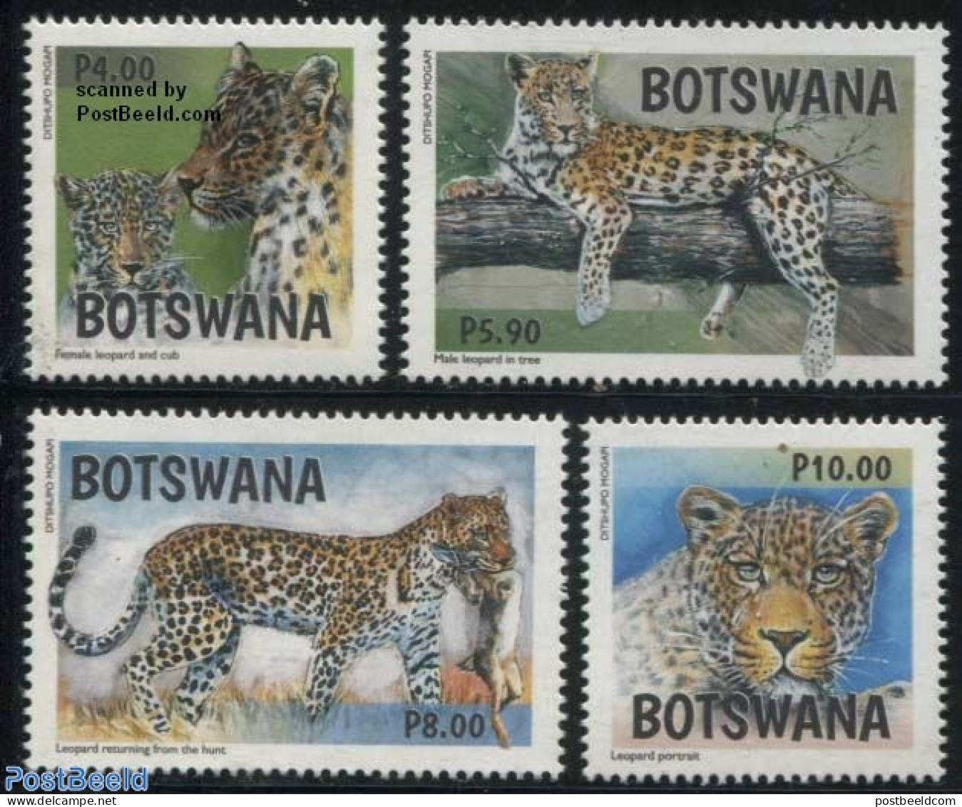 Botswana 2017 Leopards 4v, Mint NH, Nature - Cat Family - Botswana (1966-...)