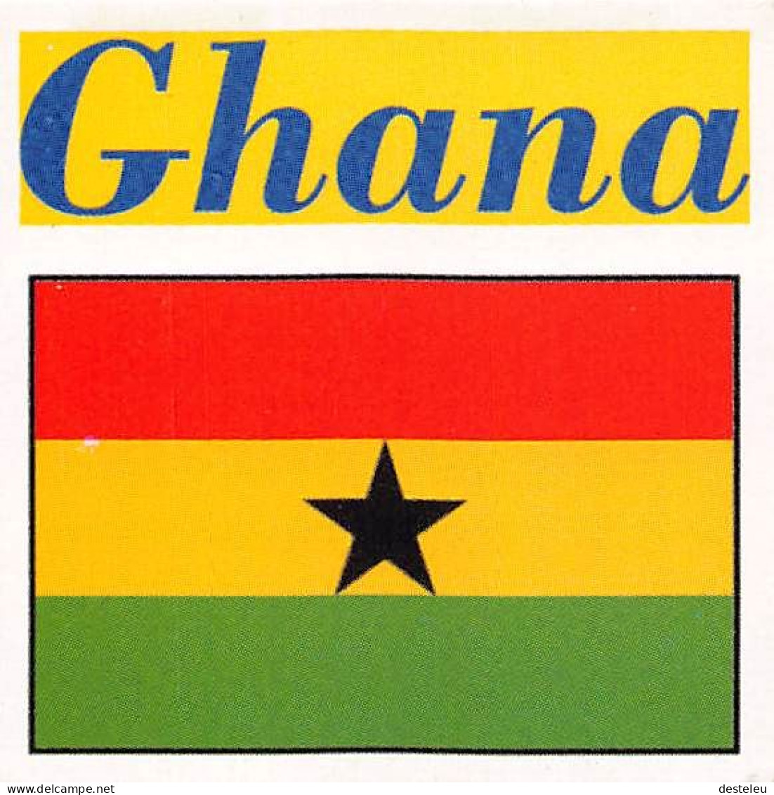 Flag Chromo - Ghana - 5 X 5 Cm - Other & Unclassified