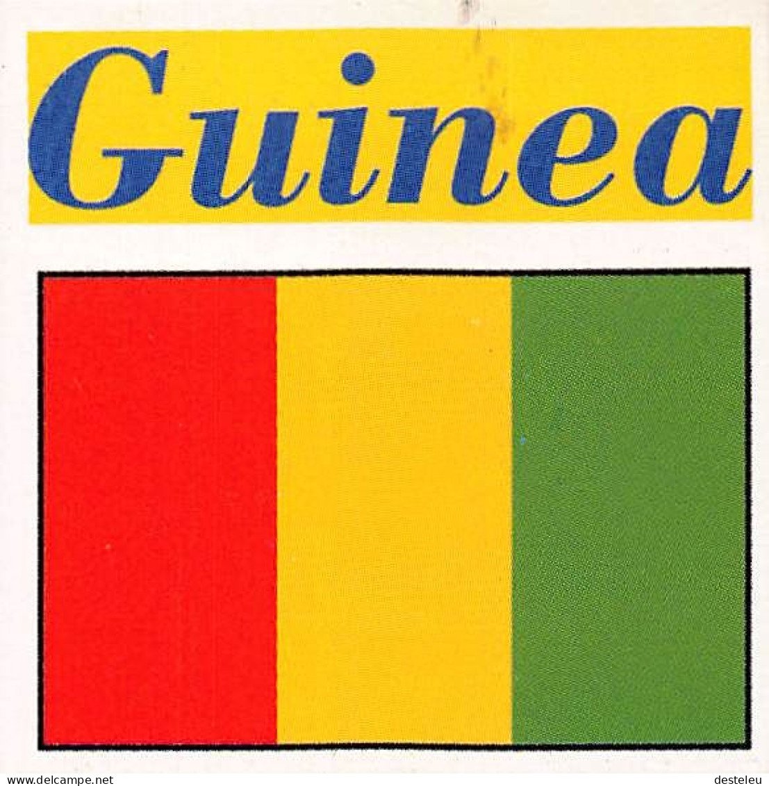 Flag Chromo - Guinea - 5 X 5 Cm - Autres & Non Classés
