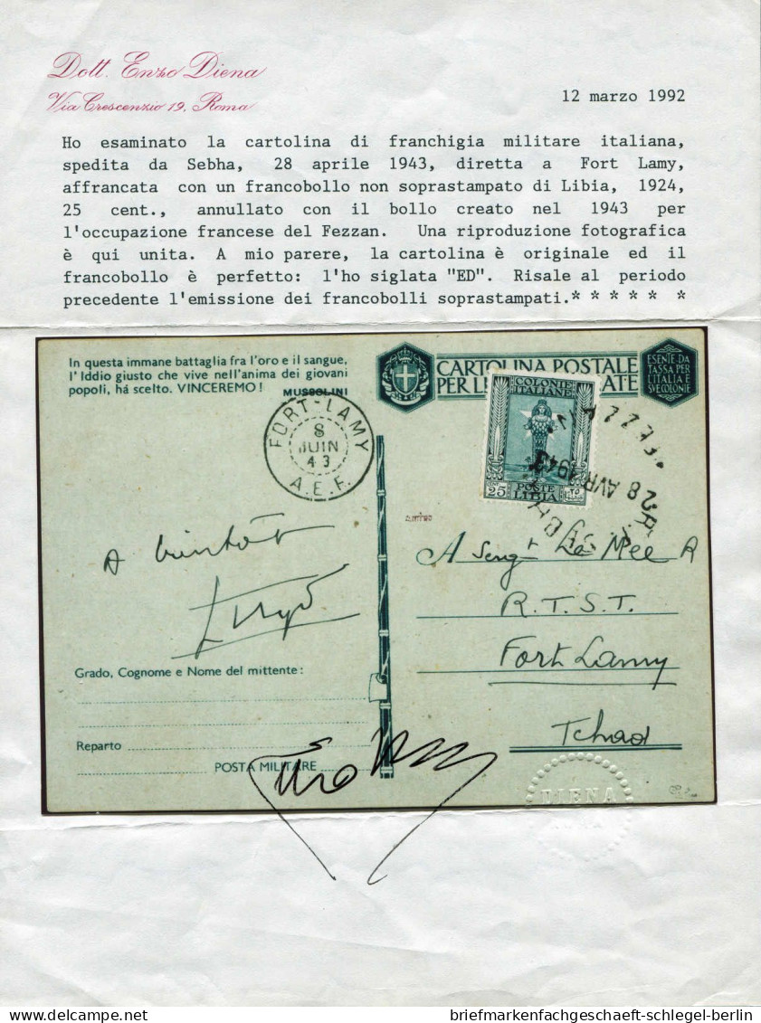 Fezzan, 1943, 29 Ital. Libyen, Brief - Other & Unclassified
