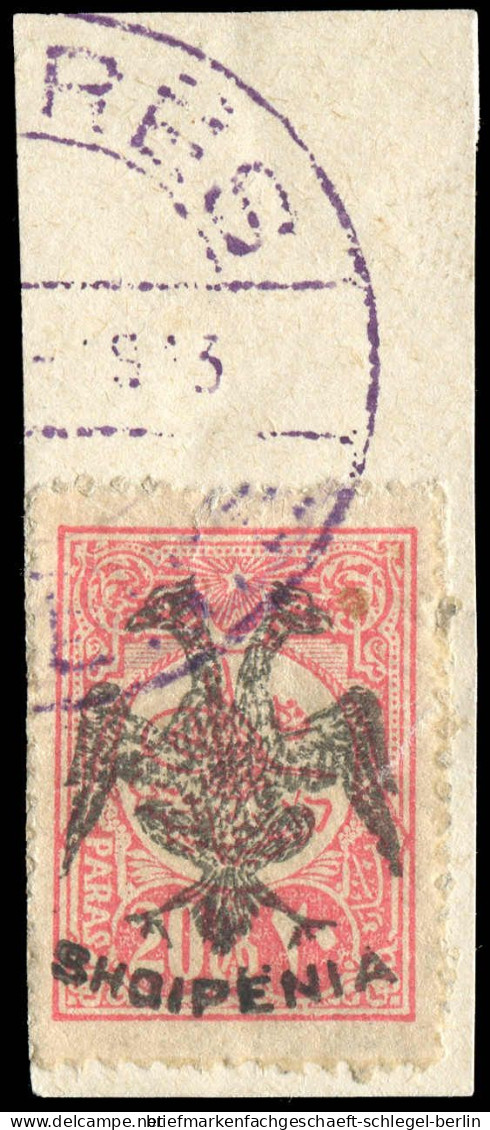 Albanien, 1913, 6 X, Briefstück - Albanien