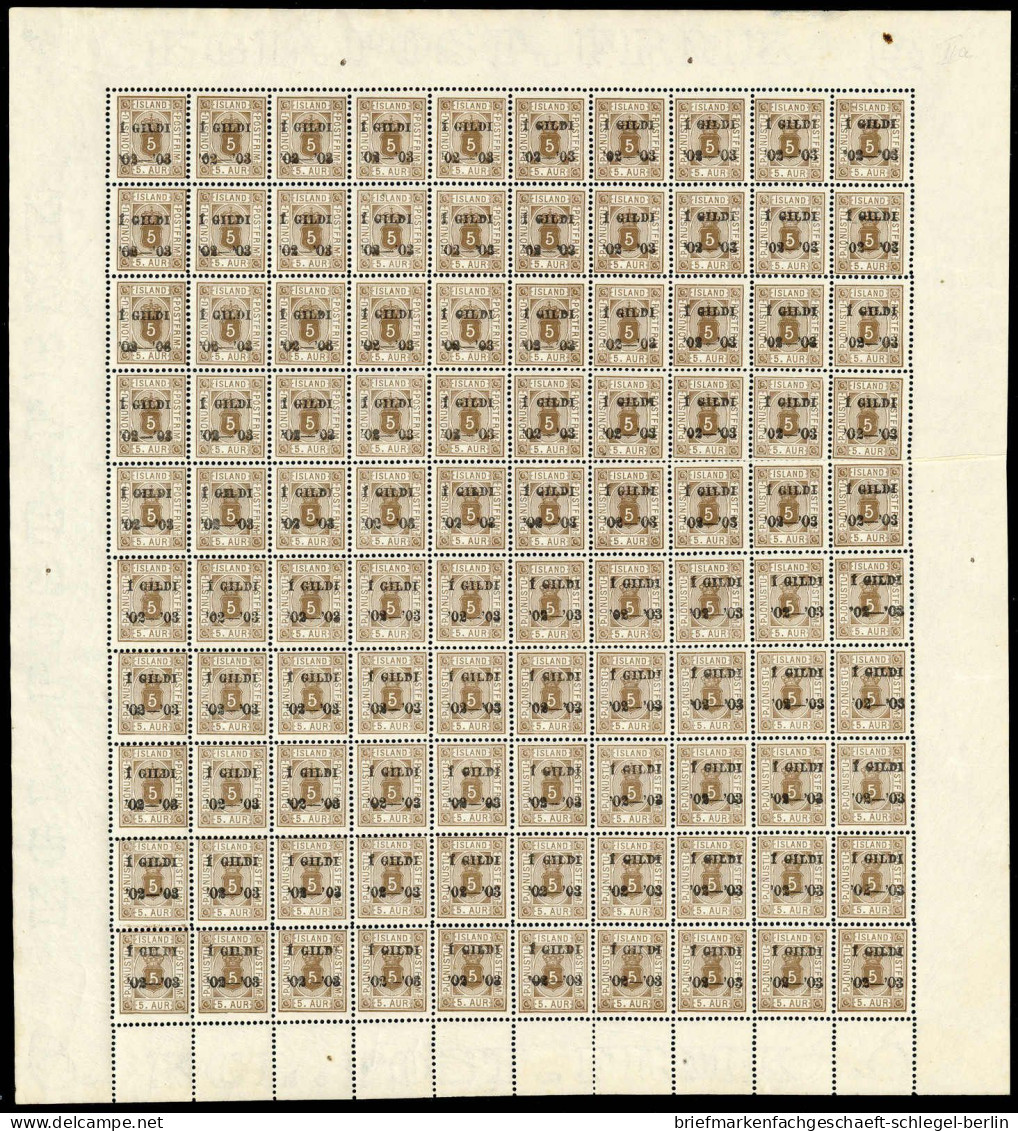 Island, 1902, D 12 B (100), Postfrisch - Sonstige & Ohne Zuordnung