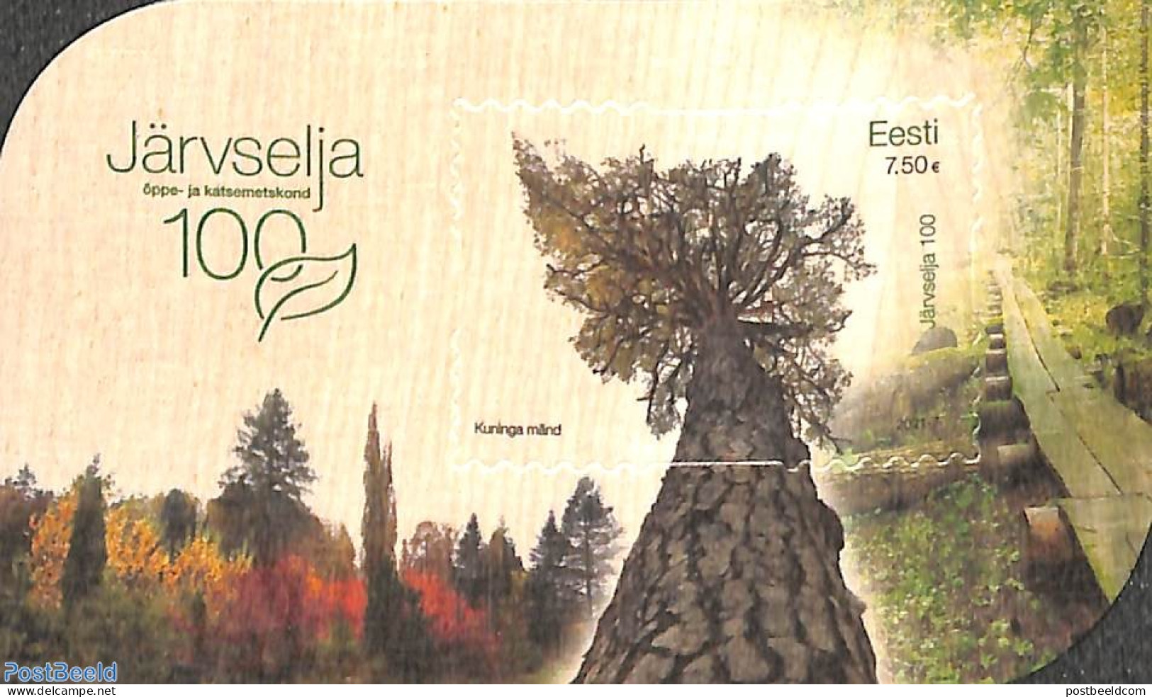 Estonia 2021 Forest Conservation S/s, Wood, Mint NH, Nature - Various - Trees & Forests - Other Material Than Paper - Rotary Club