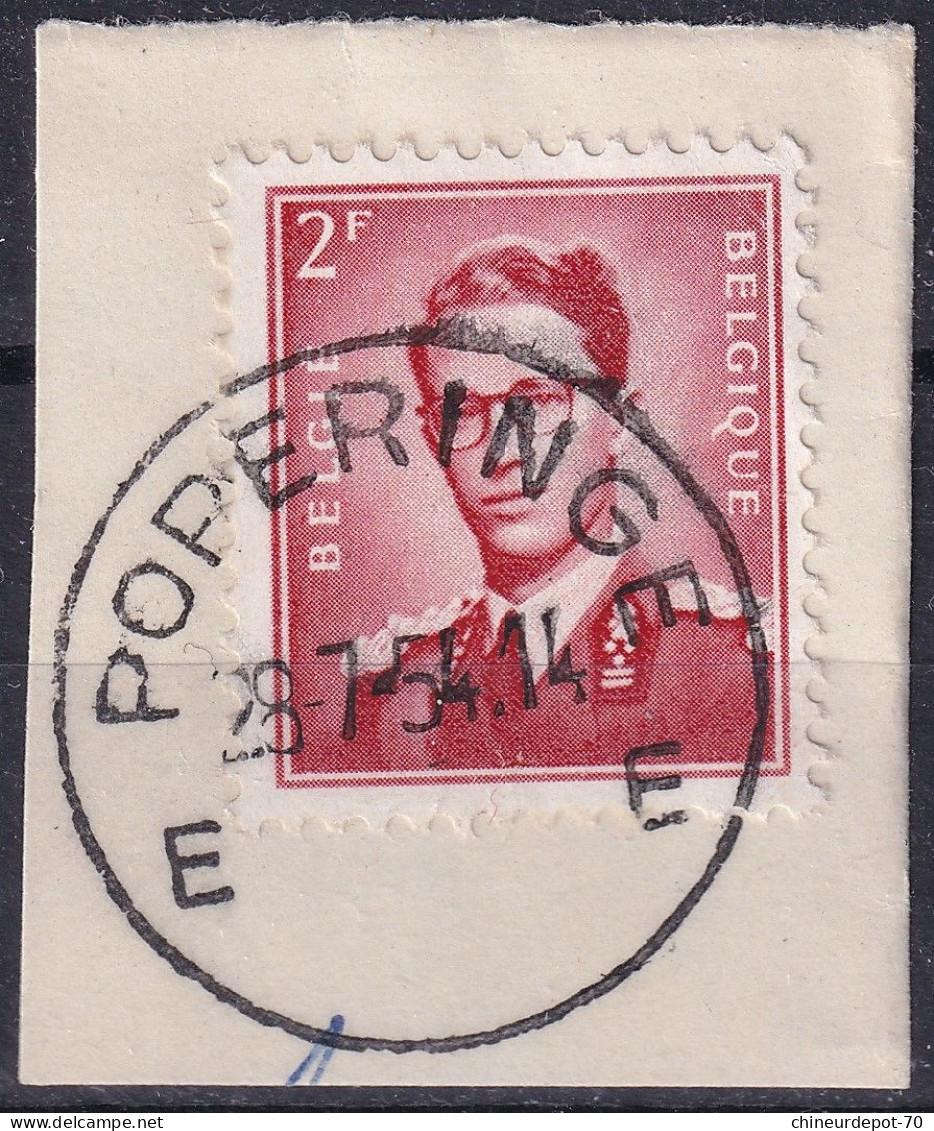 Timbres ROI BAUDOUIN TYPE MARCHAND CACHET POPERINGE E - Oblitérés