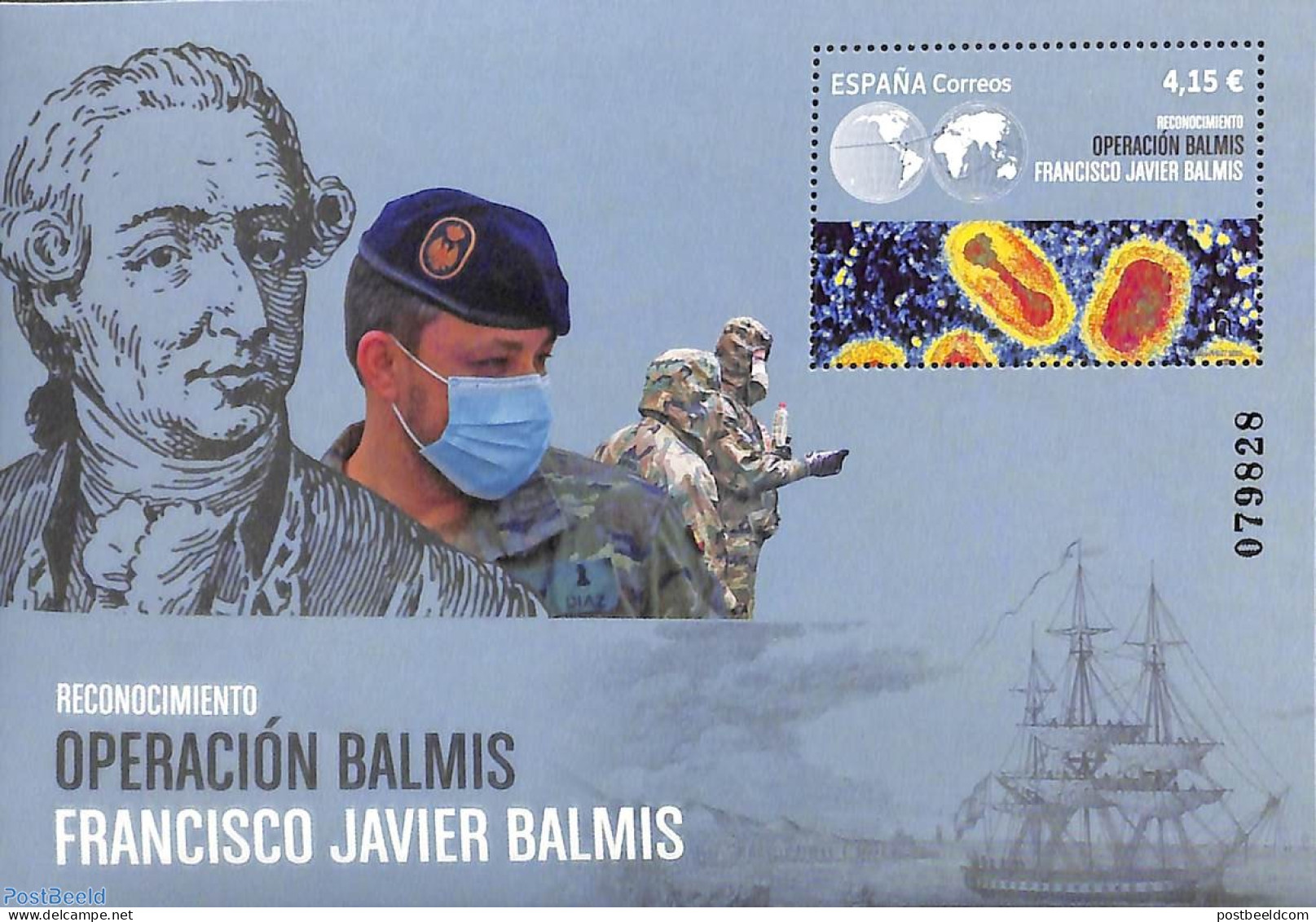 Spain 2021 Operation Balmis S/s, Mint NH, Health - Various - Health - Maps - Unused Stamps