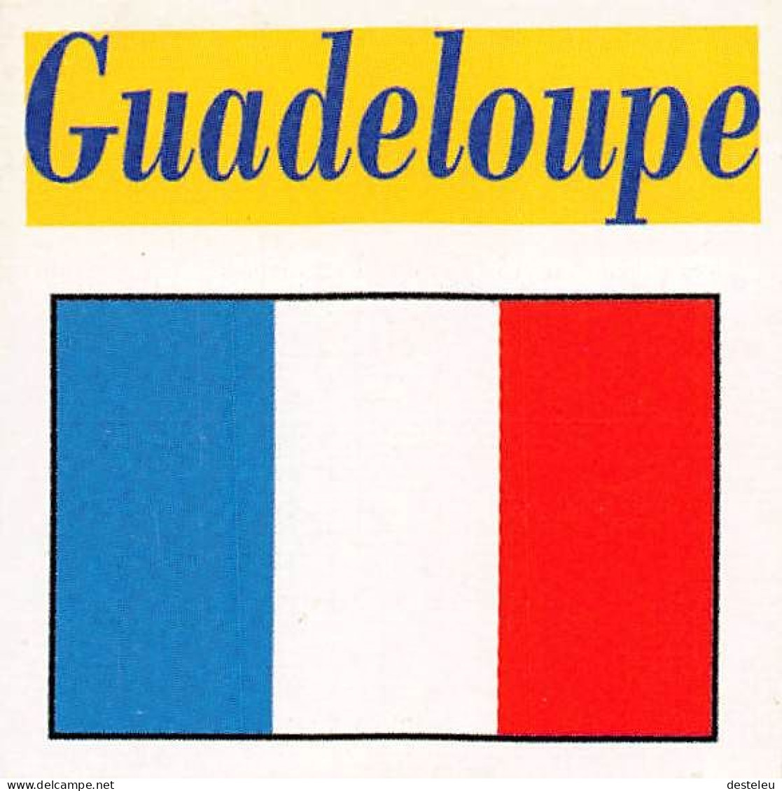 Flag Chromo - Guadeloupe - 5 X 5 Cm - Autres & Non Classés