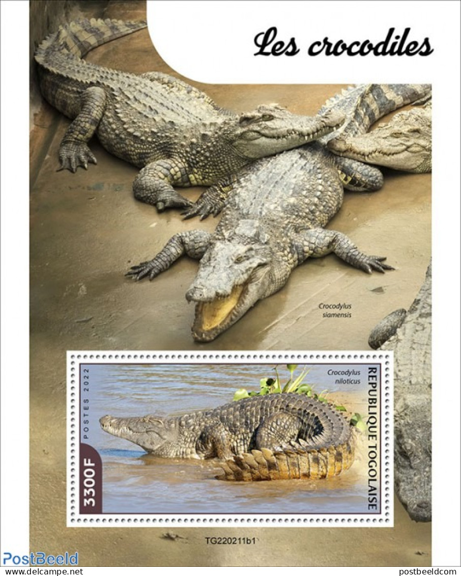 Togo 2022 Crocodiles, Mint NH, Nature - Crocodiles - Togo (1960-...)
