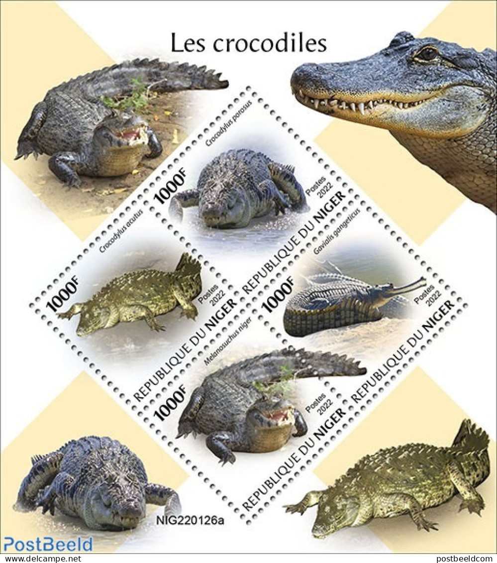 Niger 2022 Crocodiles, Mint NH, Nature - Crocodiles - Niger (1960-...)