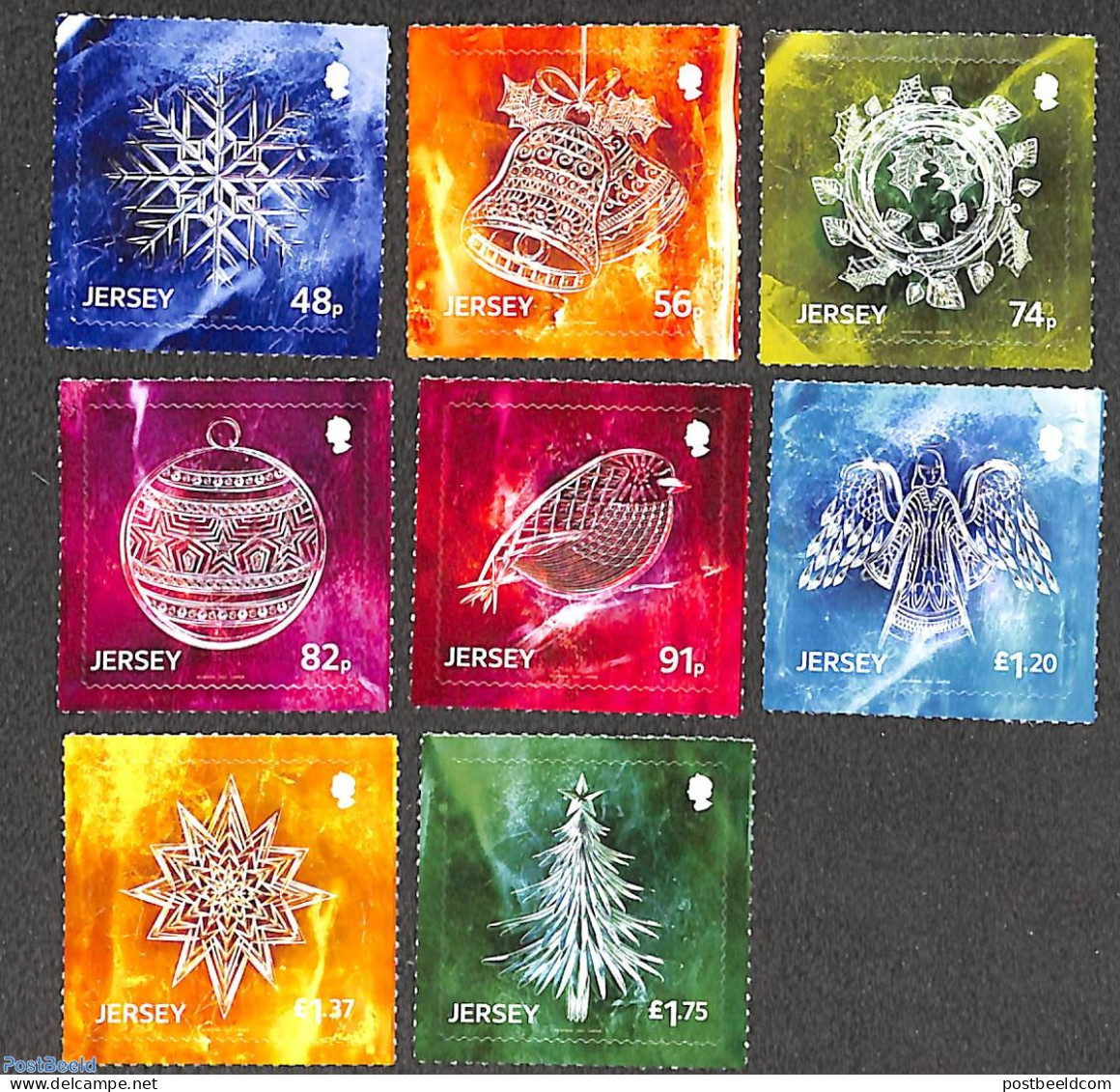 Jersey 2022 Christmas 8v S-a, Mint NH, Religion - Christmas - Navidad