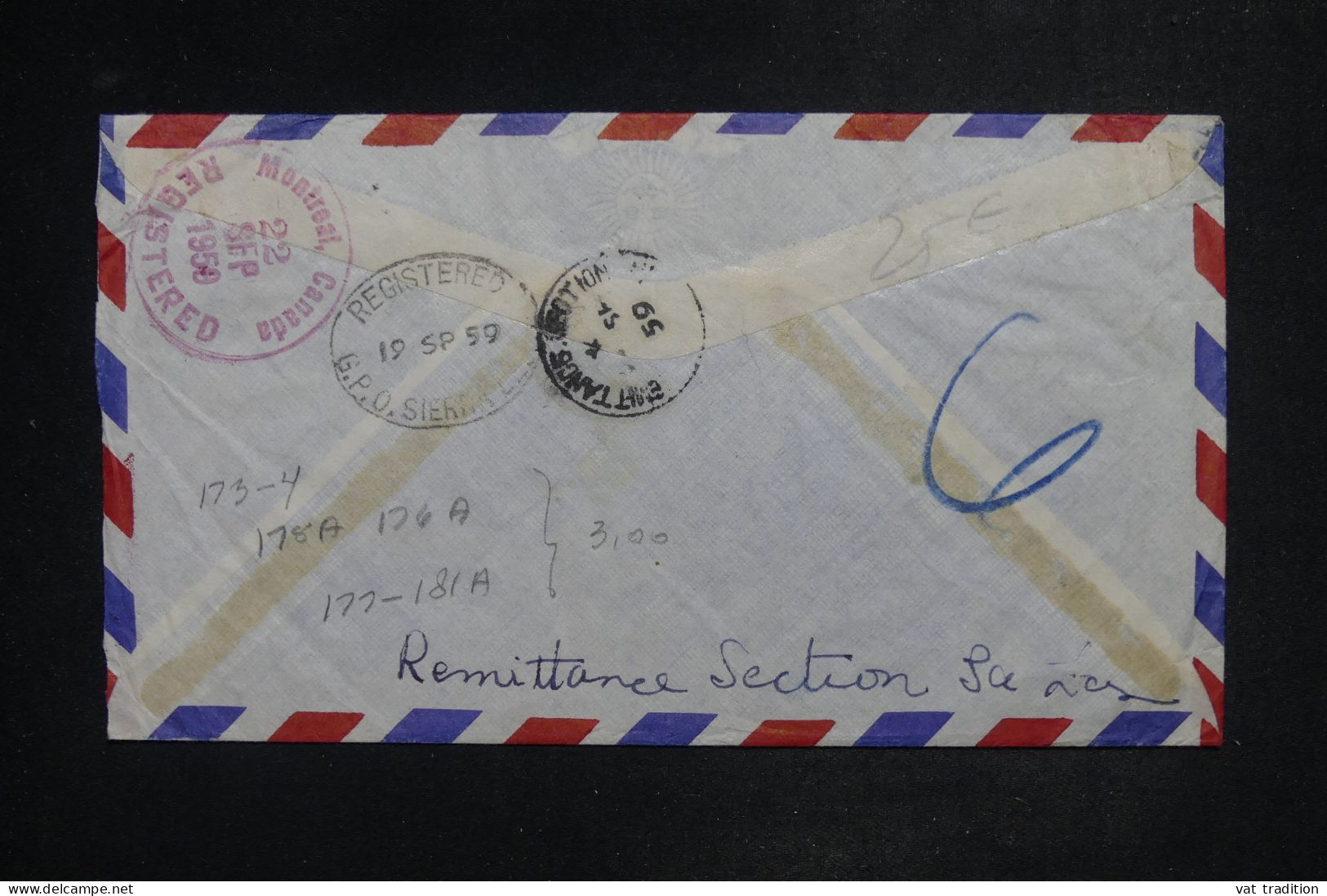 SIERRA LEONE - Lettre Recommandée Par Avion > Canada - 1959 - A 2906 - Sierra Leone (1961-...)