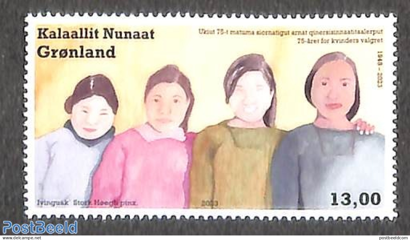 Greenland 2023 75 Years Women's Suffrage 1v, Mint NH, History - Women - Unused Stamps