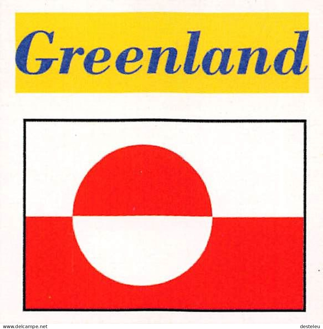 Flag Chromo - Greenland - 5 X 5 Cm - Other & Unclassified