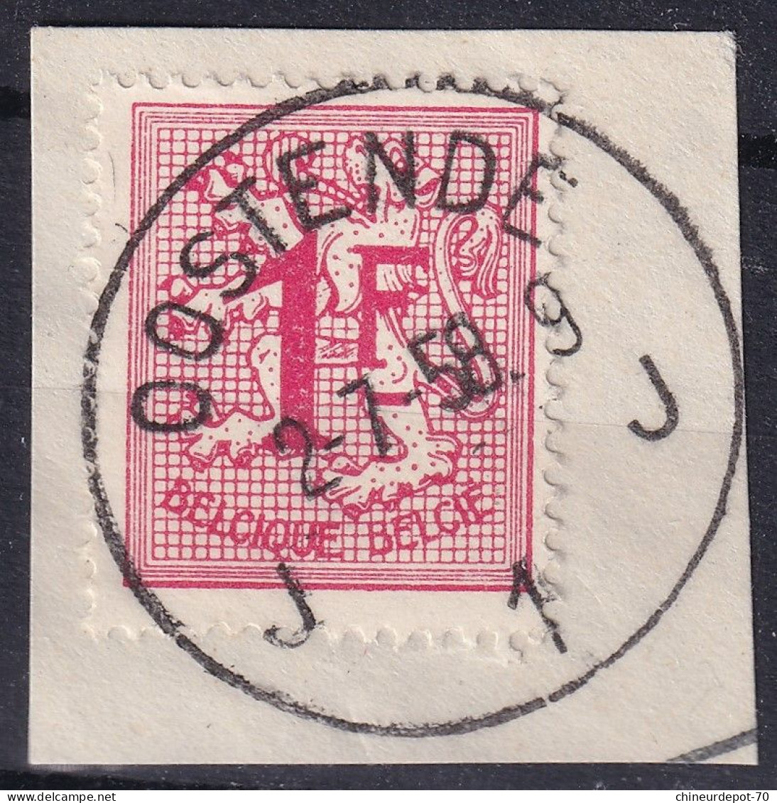 Timbres CHIFFRES OOSTENDE J1J - Oblitérés