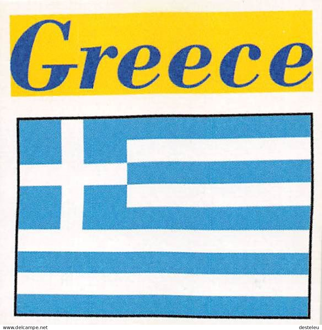 Flag Chromo - Greece - 5 X 5 Cm - Other & Unclassified