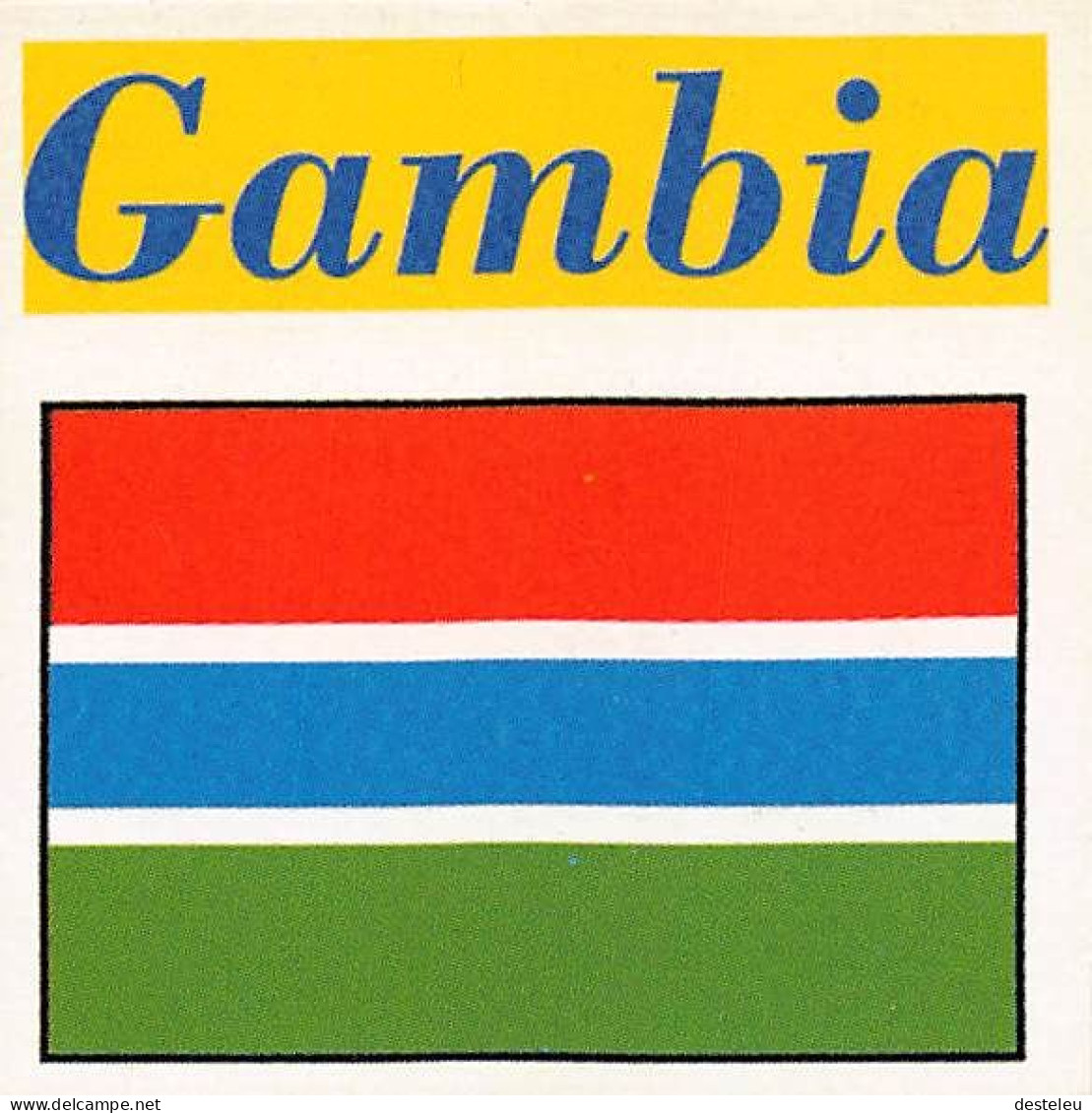 Flag Chromo - Gambia - 5 X 5 Cm - Other & Unclassified