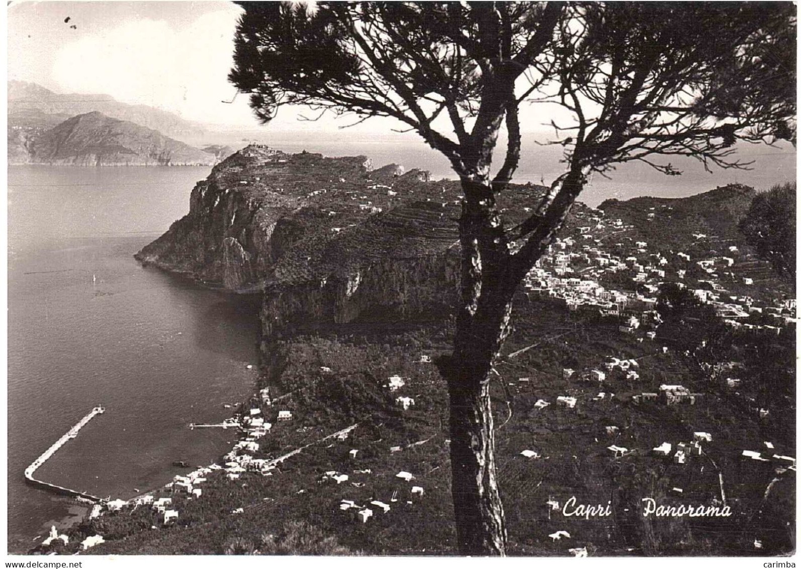 1953 L.35 TURISMO TAORMINA CARTOLINA CAPRI PER BELGIO - Napoli