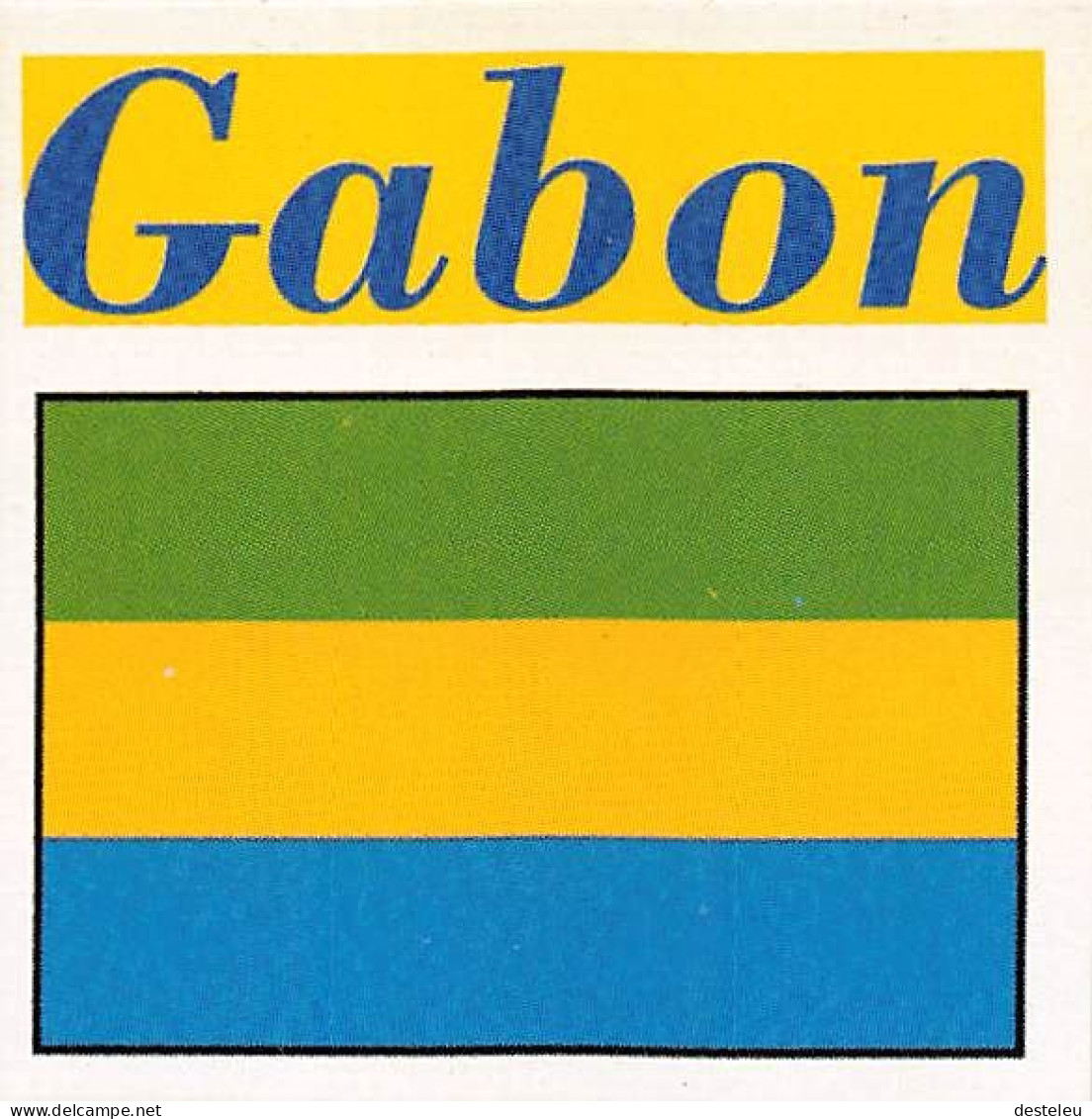 Flag Chromo - Gabon - 5 X 5 Cm - Autres & Non Classés