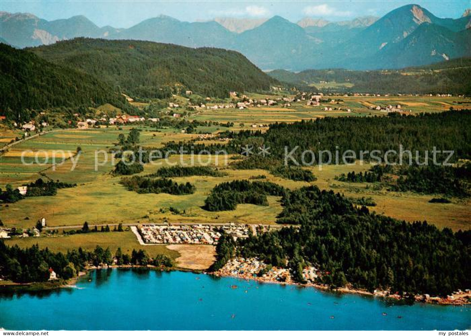 73855610 Ledenitzen Fliegeraufnahme Mit Campingstrand Arneitz Faakersee  Ledenit - Other & Unclassified