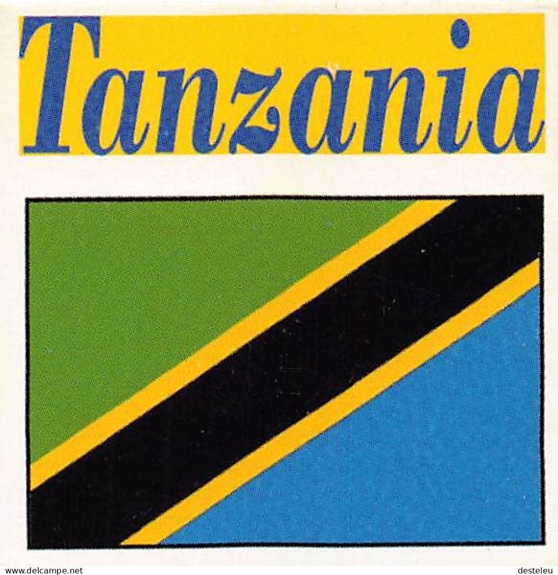 Flag Chromo - Tanzania - 5 X 5 Cm - Other & Unclassified