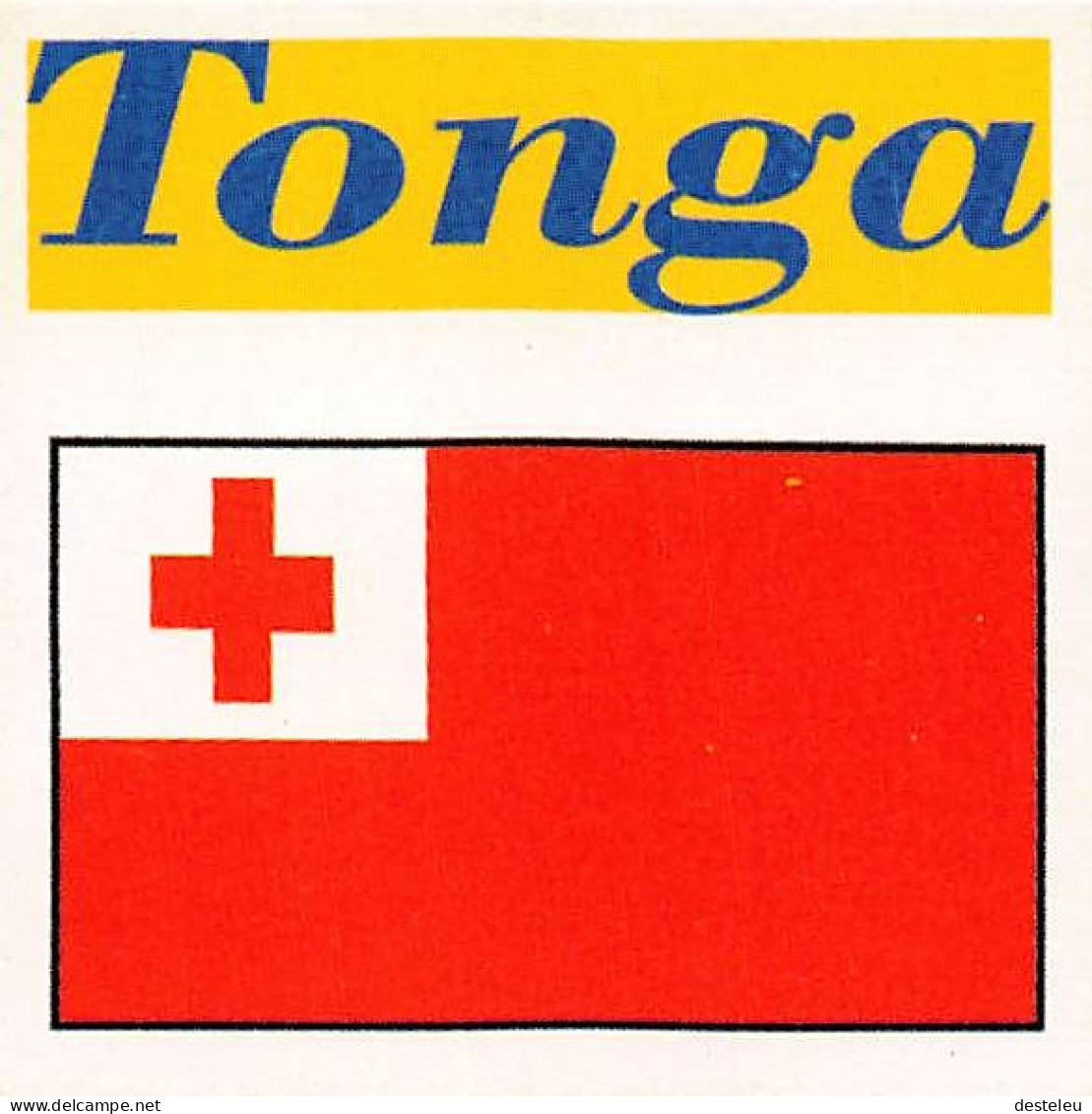 Flag Chromo - Tonga - 5 X 5 Cm - Autres & Non Classés