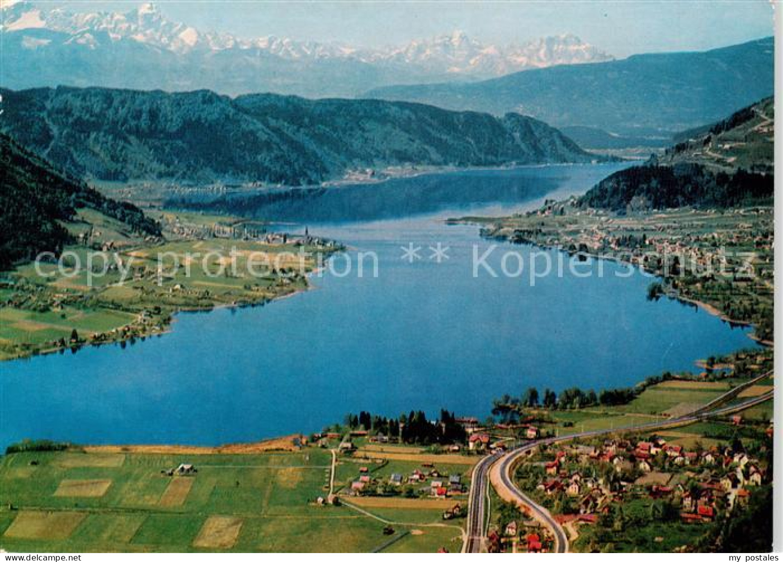 73855480 Ossiachersee Fliegeraufnahme Mit Julische Alpen Ossiachersee - Other & Unclassified