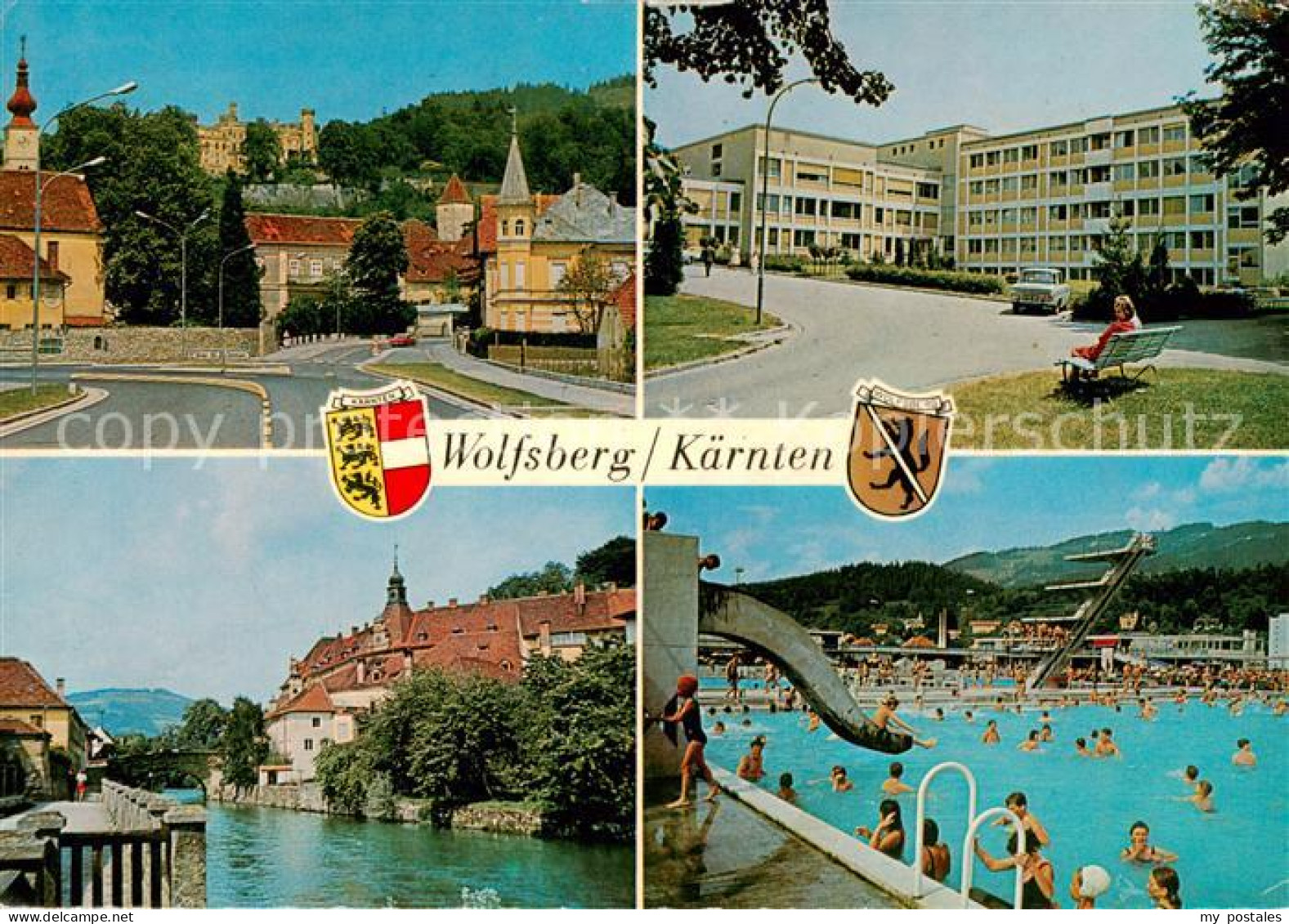 73855475 Wolfsberg Kaernten AT Ortpartie Kurhaus Schloss Freibad  - Autres & Non Classés