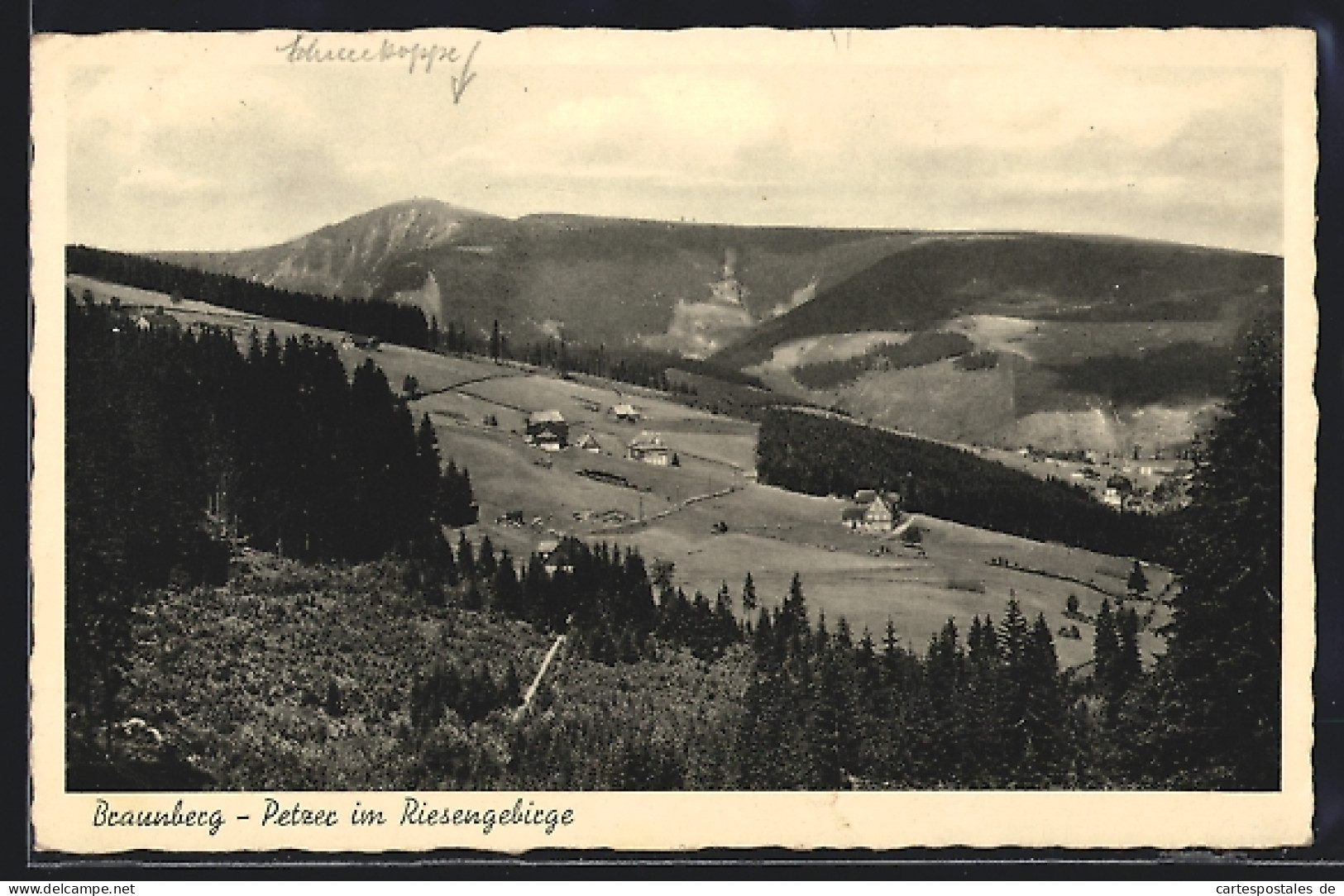 AK Braunberg-Petzer / Riesengebirge, Totalansicht  - República Checa