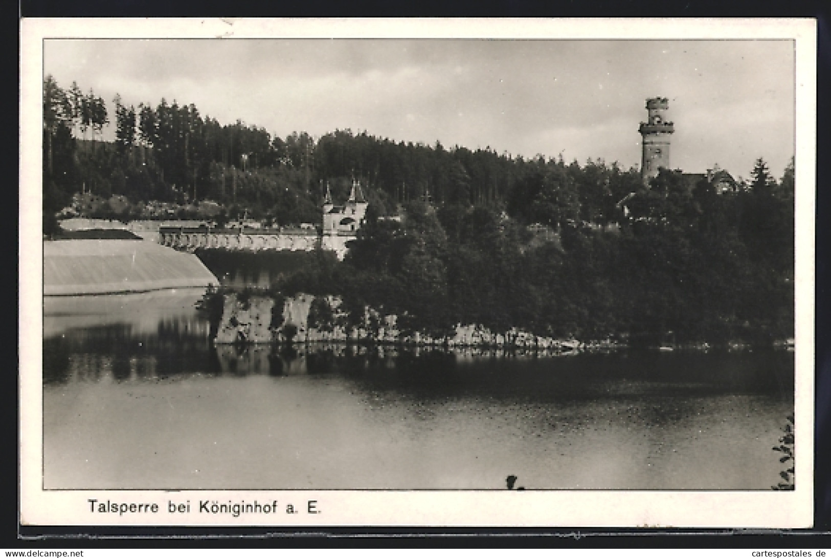 AK Königinhof A. E., Talsperre Und Turm  - República Checa