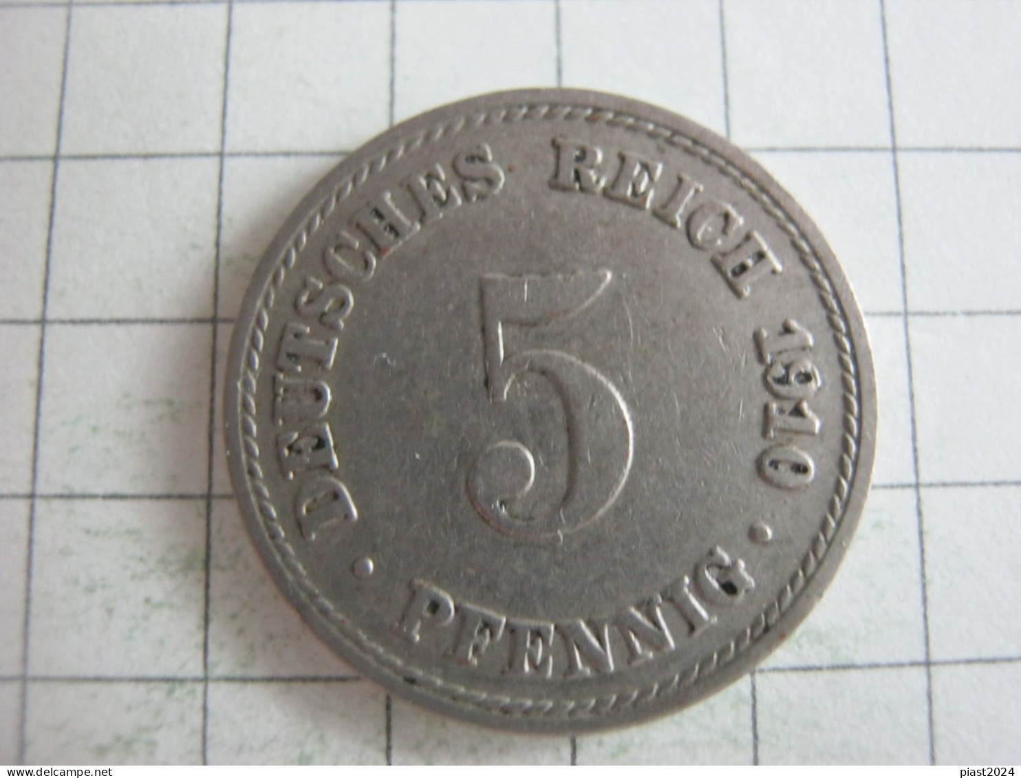 Germany 5 Pfennig 1910 A - 5 Pfennig