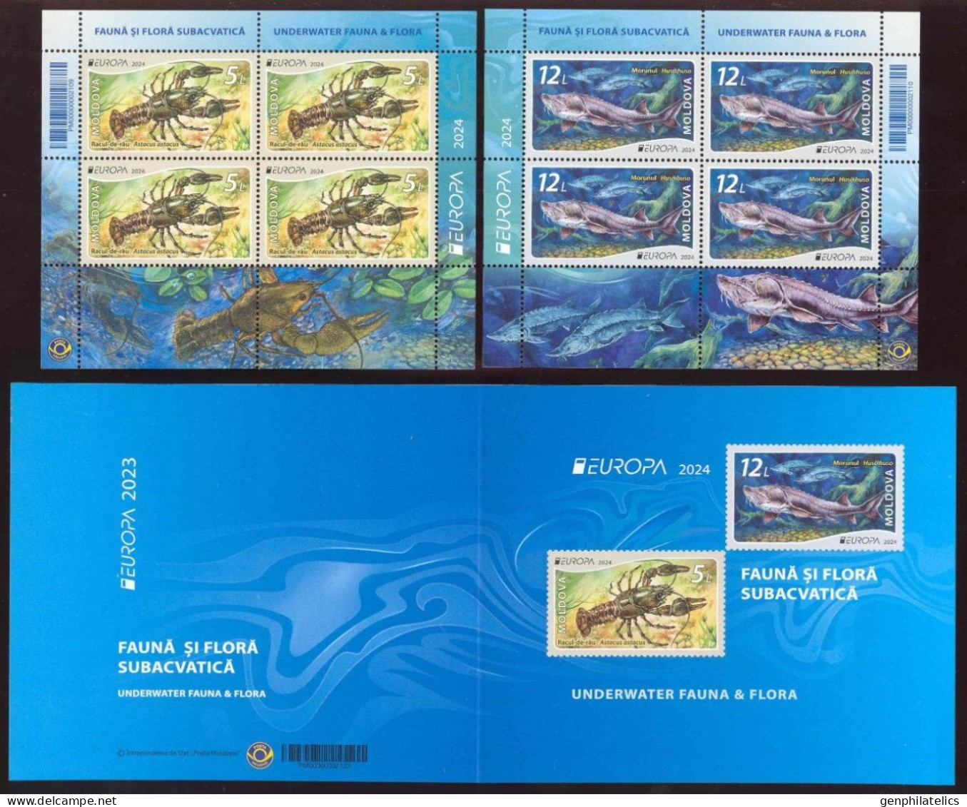 MOLDOVA 2024 Europa CEPT. Underwater Fauna & Flora - Fine Booklet MNH - Moldawien (Moldau)