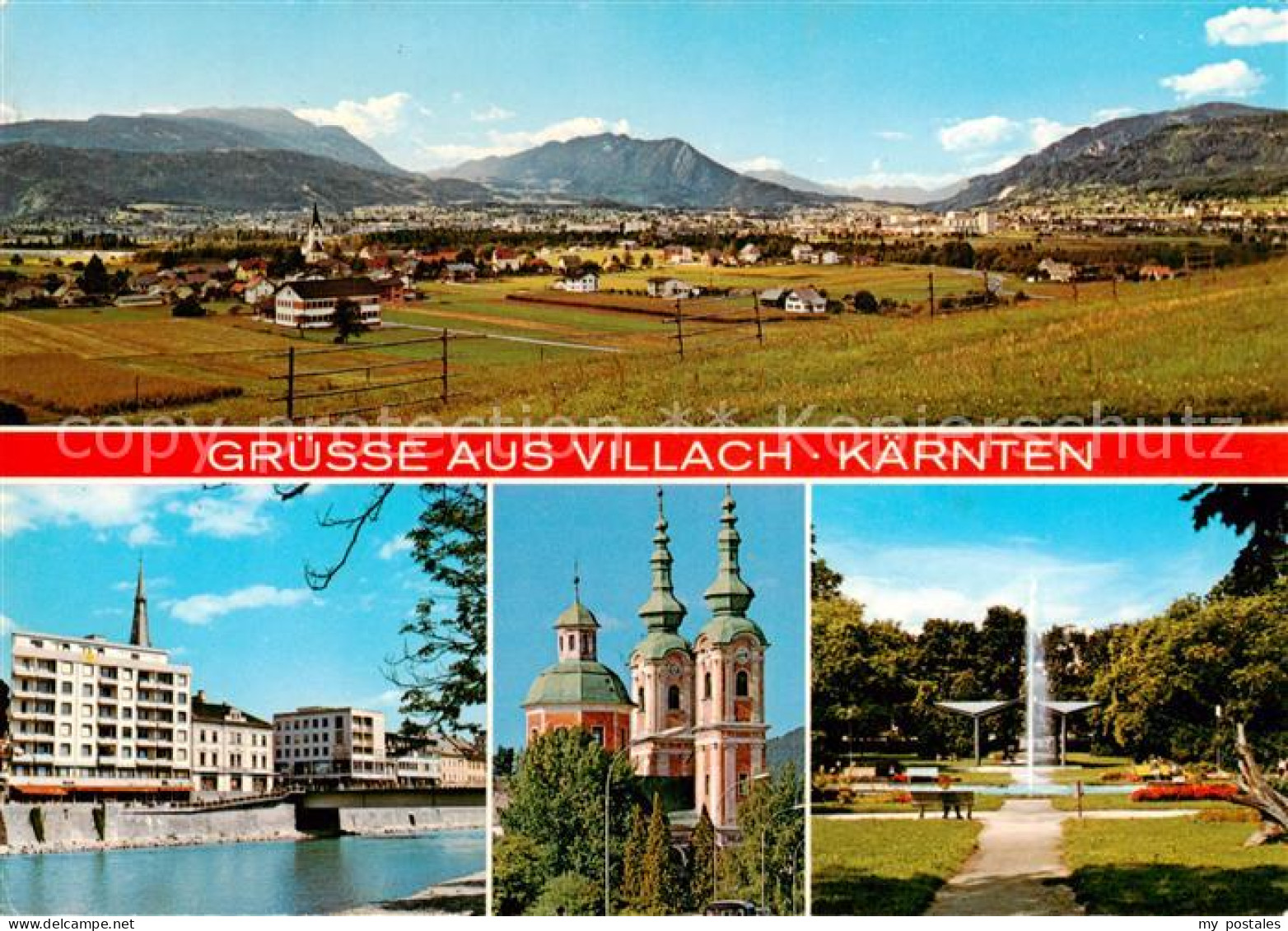 73855453 Villach Kaernten AT Panorama Mit Doebratsch Bleiberg Drautal Und Dem Mi - Autres & Non Classés